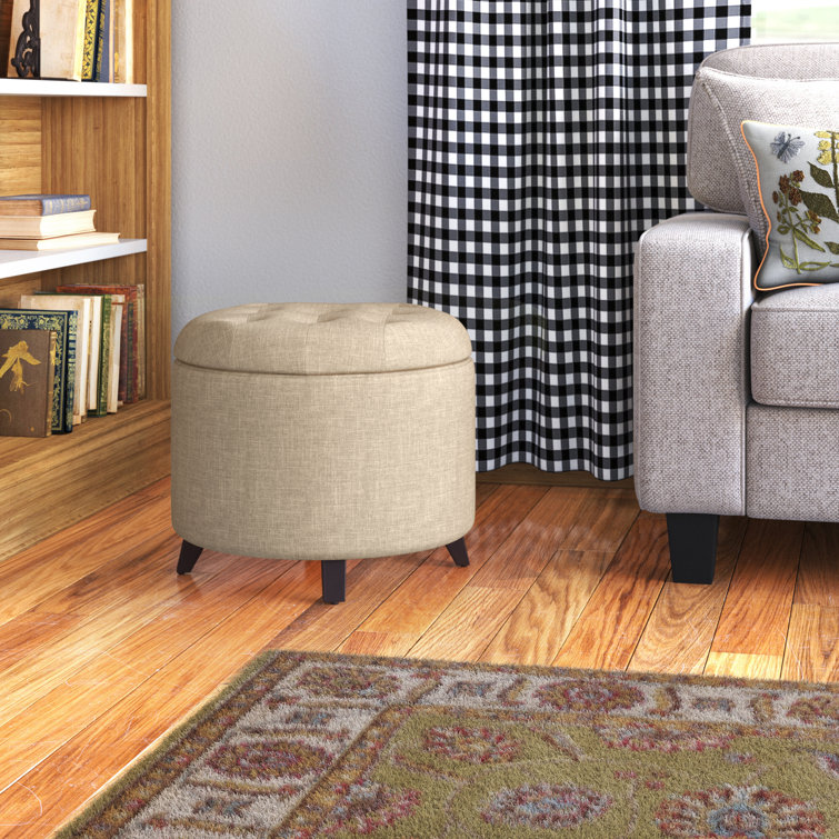 Tufted storage ottoman andover mills fabric discount